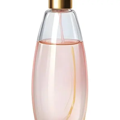 Digital Painting A Perfume Bottle With A Golden Cap And A Transparent Body Filled With A Light Pink Liquid Isolated On A White Background Bold And Slim Lines Brush Strokes 27 Ec1d