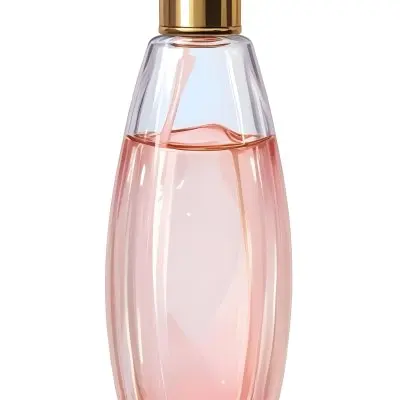 Digital Painting A Perfume Bottle With A Golden Cap And A Transparent Body Filled With A Light Pink Liquid Isolated On A White Background Bold And Slim Lines Brush Strokes 31 98af