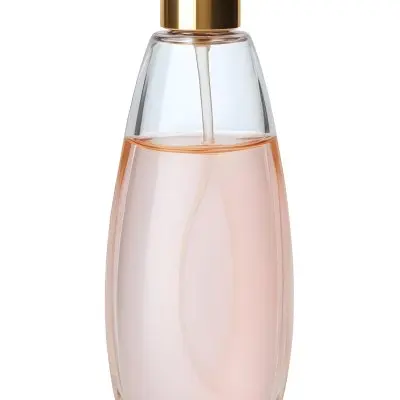 Digital Painting A Perfume Bottle With A Golden Cap And A Transparent Body Filled With A Light Pink Liquid Isolated On A White Background Bold And Slim Lines Brush Strokes 63 3e5c
