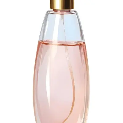 Digital Painting A Perfume Bottle With A Golden Cap And A Transparent Body Filled With A Light Pink Liquid Isolated On A White Background Bold And Slim Lines Brush Strokes 68 3cb2