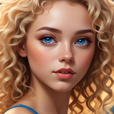 Digital Painting A Young Woman