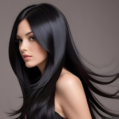 Flowing Black Hair With Smooth 8 85c1
