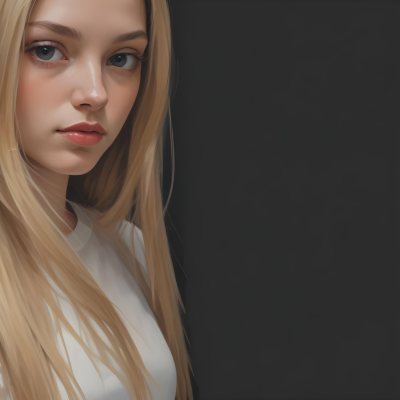 Oil Painting A Young Woman