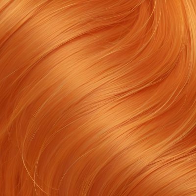 Orange Hair Strands With Soft Waves Creating A Vibrant And Smooth Pattern Close Up Shot Studio Lighting Hair Care Product Advertisement Smooth And Shiny Texture 15 091e