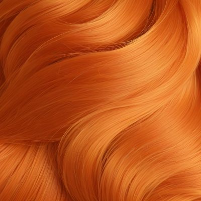 Orange Hair Strands With Soft Waves Creating A Vibrant And Smooth Pattern Close Up Shot Studio Lighting Hair Care Product Advertisement Smooth And Shiny Texture 18 C939
