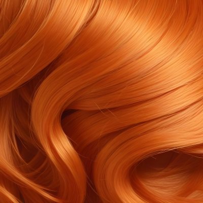 Orange Hair Strands With Soft Waves Creating A Vibrant And Smooth Pattern Close Up Shot Studio Lighting Hair Care Product Advertisement Smooth And Shiny Texture 25 B85e