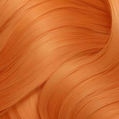Orange Hair Strands With Soft Waves Creating A Vibrant And Smooth Pattern Close Up Shot Studio Lighting Hair Care Product Advertisement Smooth And Shiny Texture 26 Fd86