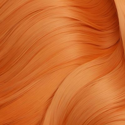Orange Hair Strands With Soft Waves Creating A Vibrant And Smooth Pattern Close Up Shot Studio Lighting Hair Care Product Advertisement Smooth And Shiny Texture 28 153a