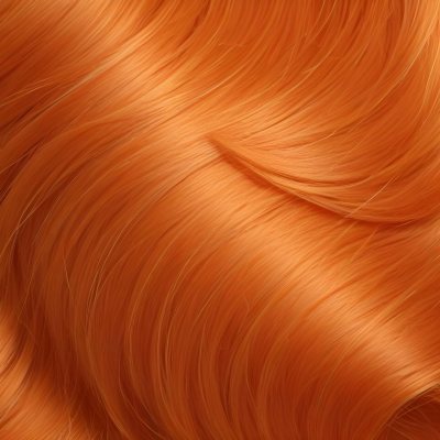 Orange Hair Strands With Soft Waves Creating A Vibrant And Smooth Pattern Close Up Shot Studio Lighting Hair Care Product Advertisement Smooth And Shiny Texture 6 279f