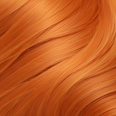 Orange Hair Strands With Soft Waves Creating A Vibrant And Smooth Pattern Close Up Shot Studio Lighting Hair Care Product Advertisement Smooth And Shiny Texture 9 32de