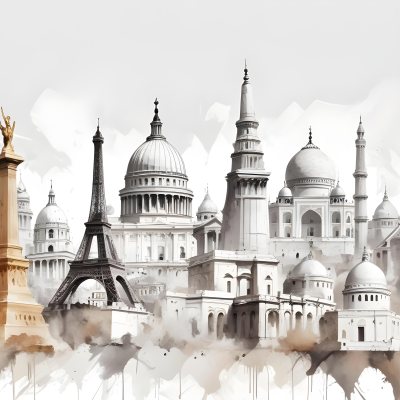 3d Model World Monuments In White Background Figure Octane Render Volumetric Highly Detailed Videogame Aesthetic 50 Aa57