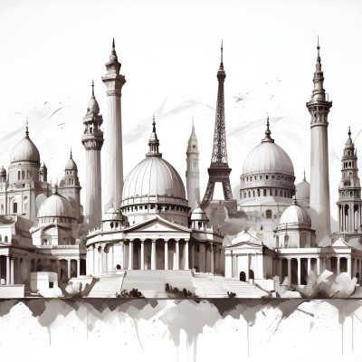 3d Model World Monuments In White Background Figure Octane Render Volumetric Highly Detailed Videogame Aesthetic 63 665b