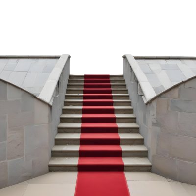 A Stone Staircase With A Red Carpet 21 C243