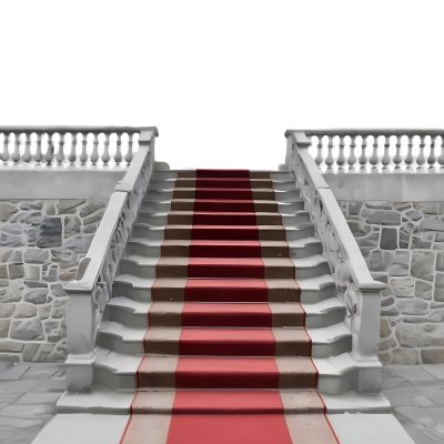 A Stone Staircase With A Red Carpet 24 A3f1