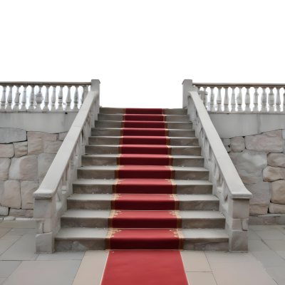 A Stone Staircase With A Red Carpet 4 A9ff