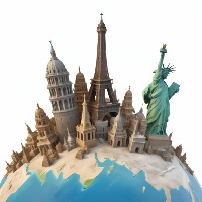 World Monuments On Top Of A World Globe 1 Ec8a