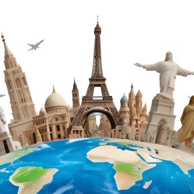 World Monuments On Top Of The World White Background 13 89c5