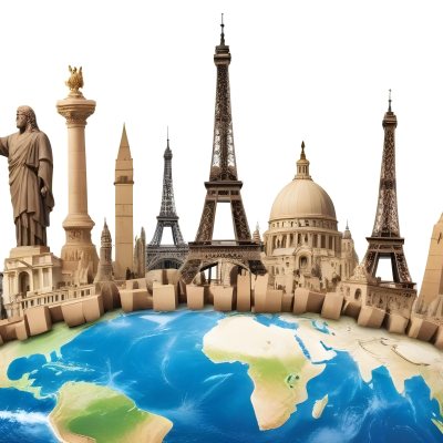 World Monuments On Top Of The World White Background 15 998f