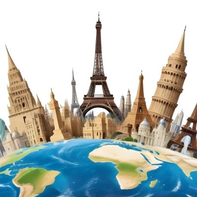 World Monuments On Top Of The World White Background 19 05fd