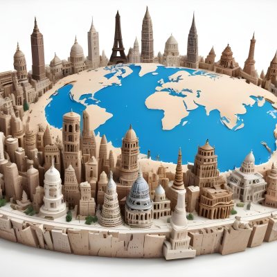 World Monuments On Top Of The World White Background 27 Eb5e