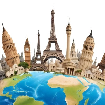 World Monuments On Top Of The World White Background 31 76a5