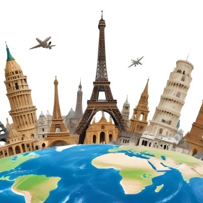 World Monuments On Top Of The World White Background 34 1631