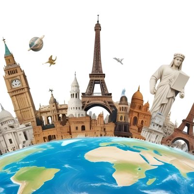World Monuments On Top Of The World White Background 36 17a3