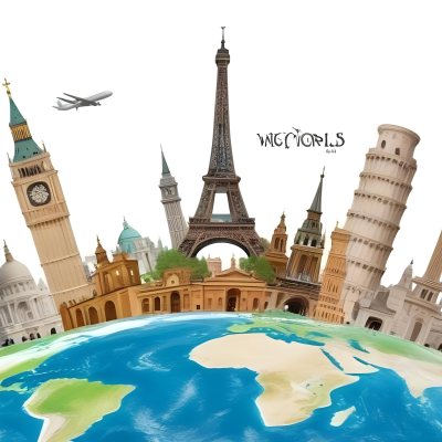 World Monuments On Top Of The World White Background 37 F1a1