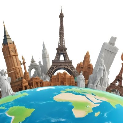 World Monuments On Top Of The World White Background 41 D522
