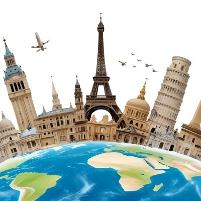 World Monuments On Top Of The World White Background 5 42ed