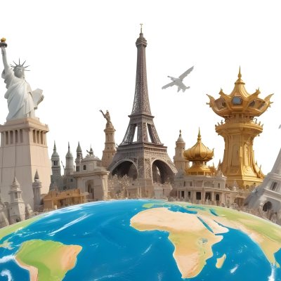 World Monuments On Top Of The World White Background 6 2767