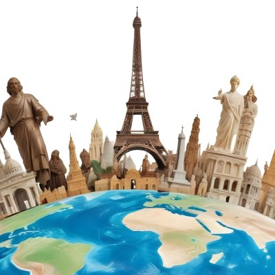 World Monuments On Top Of The World White Background 7 1ede