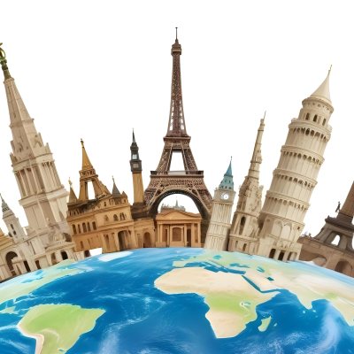 World Monuments On Top Of The World White Background 9 9440
