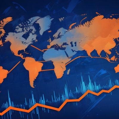 Digital Painting Stock Market Chart