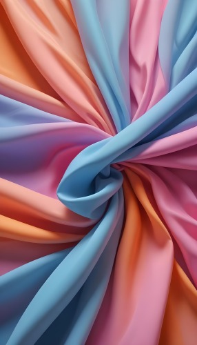 Digital Painting Colorful Flowing Fabric With Smooth Gradients Of Pastel Colors Including Pink Blue Orange And Orange Creating A Soft And Vibrant Texture The Fabric Appears To Be Draped And Wrinkled Showcasin 23 Ad7a
