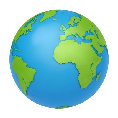3d Model A Globe With Green Continents And Green Oceans Showing Africa Europe And South America With A White Background And Soft Shadows Figure Octane Render Volumetric Highly Detailed Videogame Aesthetic 22 F298