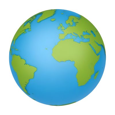 3d Model A Globe With Green Continents And Green Oceans Showing Africa Europe And South America With A White Background And Soft Shadows Figure Octane Render Volumetric Highly Detailed Videogame Aesthetic 24 4170