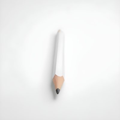 A Single White Pencil On A Plain White Background 11 Cc29