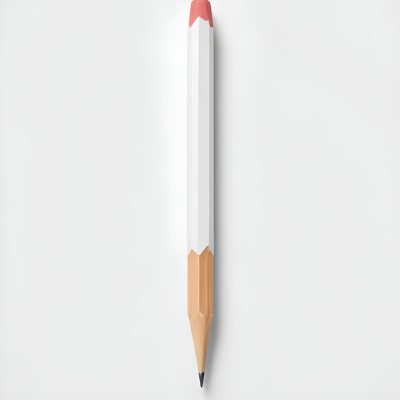 A Single White Pencil On A Plain White Background 2 13d6