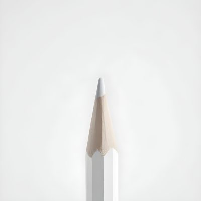 A Single White Pencil On A Plain White Background 3 Cfd9
