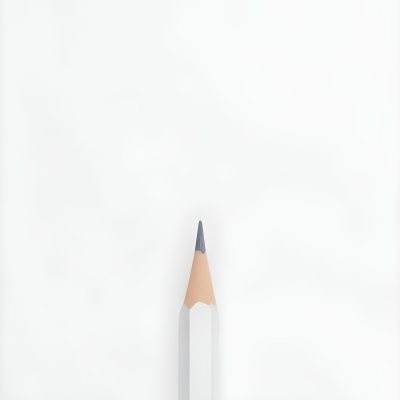 A Single White Pencil On A Plain White Background 4 7fa0