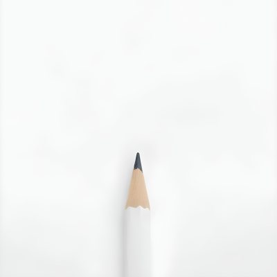 A Single White Pencil On A Plain White Background 5 Eabd