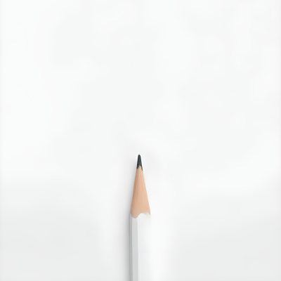 A Single White Pencil On A Plain White Background 6 2144