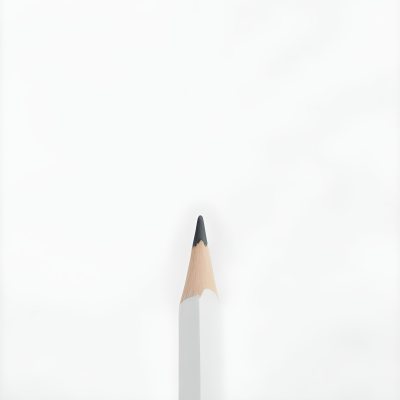 A Single White Pencil On A Plain White Background 7 7d58