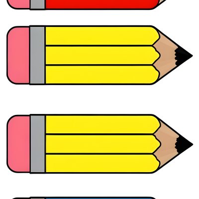 Digital Painting A Set Of Graphite Pencils