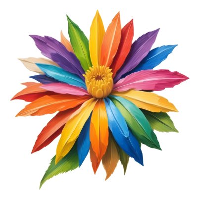 Minimal Soft Studio Light Photography A Flower Made Of Colored Pencils On A White Background High Detail Solid Bold Color Background 19 8c6d