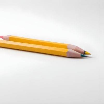 Yellow Pencil On A White Background 1 4b1d
