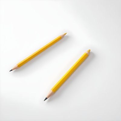 Yellow Pencil On A White Background 19 Cfd7