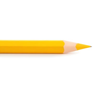 Yellow Pencil On A White Background 2 C1f5