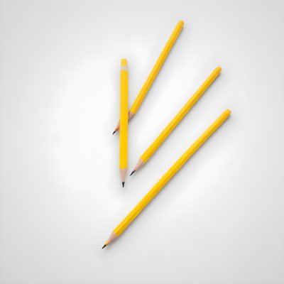 Yellow Pencil On A White Background 5 C08a